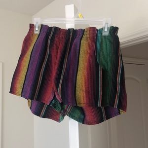 Multicolor striped shorts